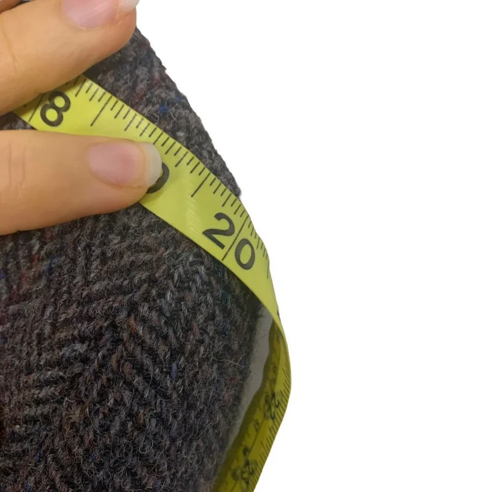 Vintage 80s Dark Grey Wool Tweed Double Button Sport Coat Size 44 - Picture 5 of 8